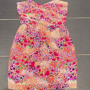 🎉HP🎉 Shoshanna Floral Shirred Bodice Strapless Dress